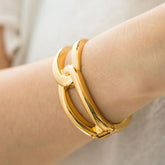 Bracelete Union - Banhado a Ouro